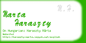 marta haraszty business card